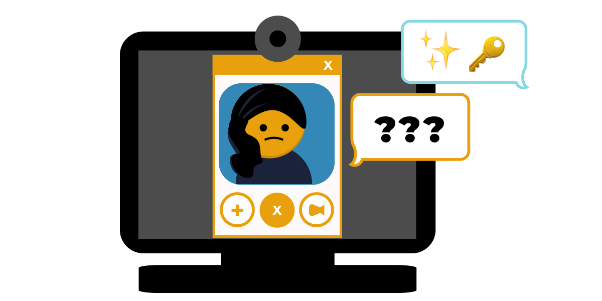 An illustration of a video chat
